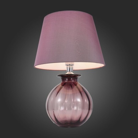 ST LUCE bedside lamp. SL968.604.01. Ampolla. 1x60 W, E27, 35x35x54 cm, chromium color, purple-2