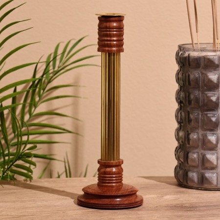 Garrette's candlestick 25 cm, shisham tree-1