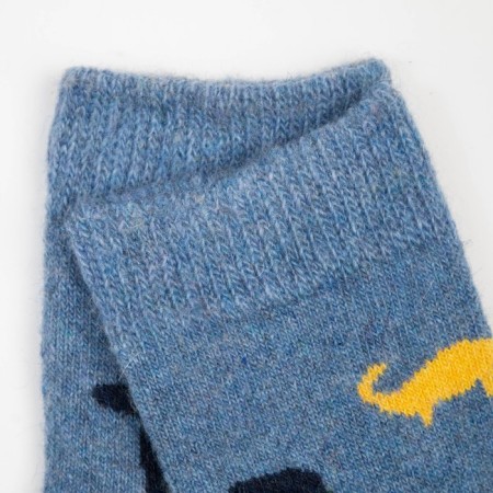 Children's woolen socks "dinosaurs", color mix, size 18-1