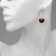 Earrings “hearts” glaze, red color in gold