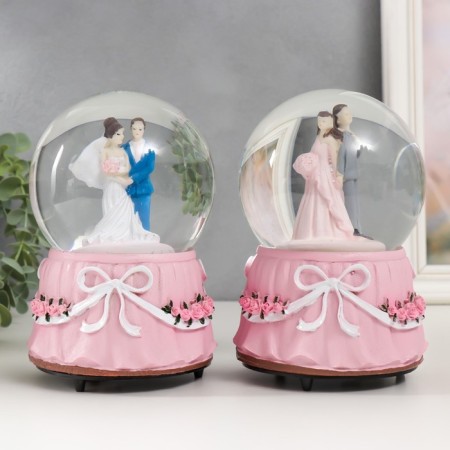 Souvenir Polystone Water Ballion Music "Newlywood" MIX 10x10x15 cm-1