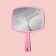 Mirror with a handle, a mirror surface 12 × 15 cm, color mix