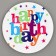 Paper plates "Happy Birthday" with stars, 6 pcs