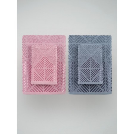 A set of terry towels Sunset & Twilight, size 50x80 cm-2 pcs, 70x130 cm-2 pcs, multicolor 1024-6