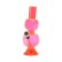 Bong for smoking, h-16 cm, "playing cube", acrylic, pink