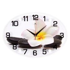 Wall clock, interior: flowers, 