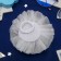 Hair elastic band Bant "Schoolgirl" Wave Flower, D-10 cm, White
