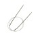 The knitting needles are circular, aluminum with 80 cm/2.5 mm coating