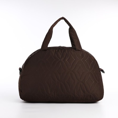 Sports bag with lightning, external pocket, long belt, brown color-1