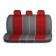 Autoshekhli university Autoprofi Multi Comfort, MLT-1105GV BK/RD (M), multi-circuit, eco-leather+textured velor, set of 11 objects, black/red color