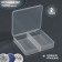 Organizer for decor, 2 sections, size 7.3 × 6.3 × 1.6 cm, the color is transparent