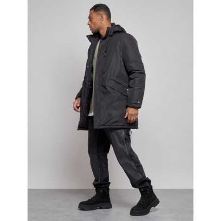 Extensive male winter park, size 52, black color-1