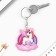 Key keychain children's acrylic "unicorn", 3.5 x 10 cm