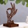 Strack for jewelry "Hand", dark tree, 25 x 12 x 12 cm
