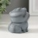 Souvenir Polystone "Satisfied Gray Cat" 6x5.5x6.5 cm