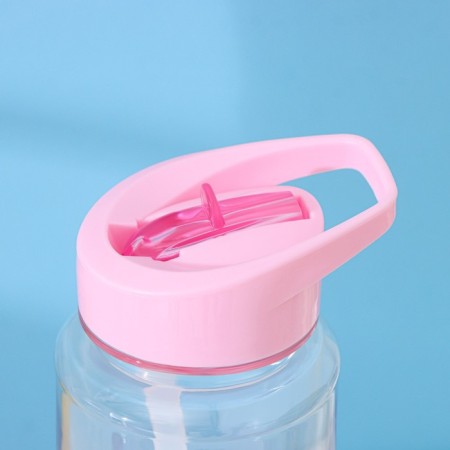 A bottle with a pipe “Sport”, 700 ml, 23.5 × 7.5 × 8.5 cm, color mix-9