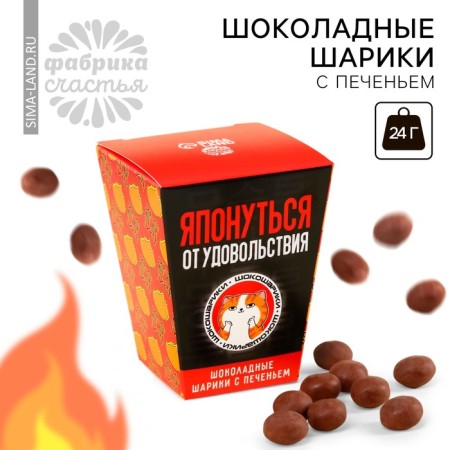 Chocolate balls with cookies “Japan with pleasure”, 24 g (3 pcs. X 8 g).