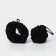 Set of body washcloths Cupellia spa: braid 70 g + shell 46 gr, black color