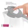 Electric kettle "Castle EK-1701M", plastic, 1.7 l, 1850 watts, white-gray color