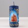 Candle - cylinder "with a temple, carved", 4.3x4.3x9.5 cm