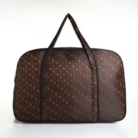 Road bag with lightning, external pocket, long belt, brown color-1