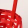 Wicker basket, 13x9x30 cm, red