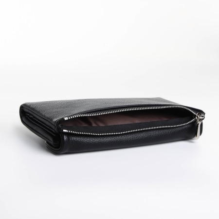 Women's wallet on a magnet, black color-3