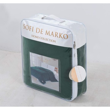 Stella bedspread, 220x240 cm size, malachite color-1