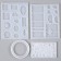 A set of silicone molds and accessories, for epoxy resin