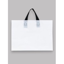 Пакет с петлевой ручкой белый 35 х 25 х 8 см 80 мкм