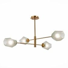 Ceiling EVOLUCE lamp. Sle205202-04. Terramo. 4x60 watts, E27, 86.5x86.5x51.5 cm, brass color