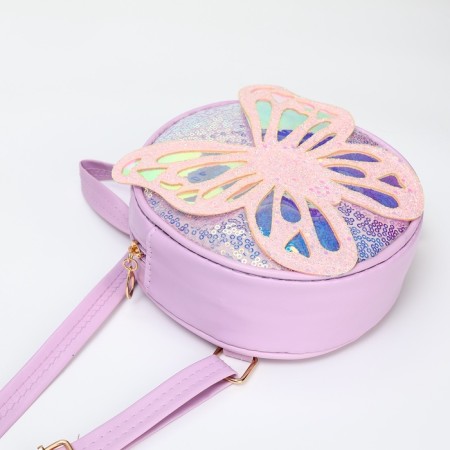 Baby backpack on lightning, lilac color-3