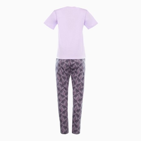 Women's set (T -shirt, trousers), lilac color, size 56-6