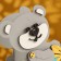 Gift packaging "Bear with a gift" 17x8x16 cm gray pastel-tyffany