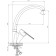 Decoroom DR72021 kitchen mixer, single -leaf, spout length 203 mm, chrome