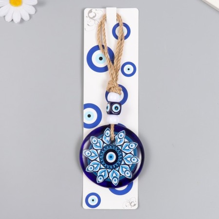 Suspension from the evil eye "Flower - Eyes" 8x1.5x13 cm-3