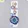 Suspension from the evil eye "Flower - Eyes" 8x1.5x13 cm