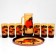 Set for juice with the tray "Sunset" Art painting, 6 glasses 1250/200 ml