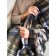 City plaid, size 150x200 cm, brown color