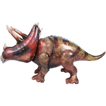 Foil ball 53 ’’ “Dinosaurus Triceratops”, walking figure, 1 pc. In the package