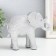 Souvenir Polystone "Silver Elephant, layers" 16x7x13.5 cm