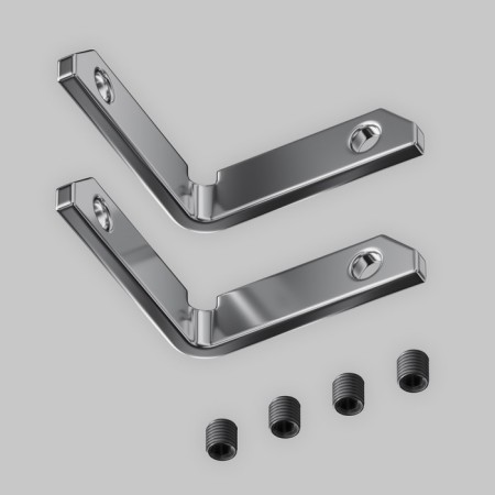 Components for the Technical Tra034icl-MP-1 track system, 3.67x0.3x0.93 cm, silver color-1