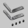 Components for the Technical Tra034icl-MP-1 track system, 3.67x0.3x0.93 cm, silver color