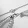 Beads 3 tiers "Rochel" drop, ball No. 10, white color in silver, l = 42 cm