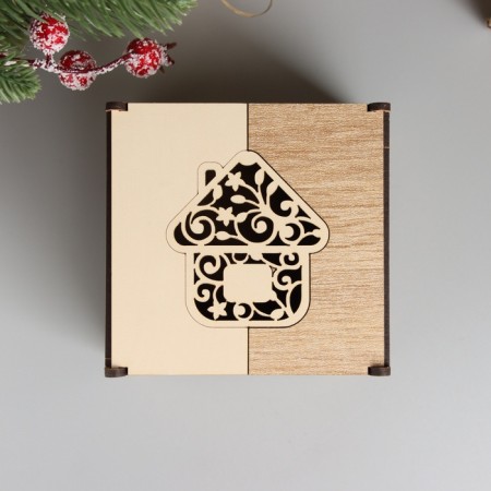 New Year's box combined "house" 10.5x10x7 cm-2