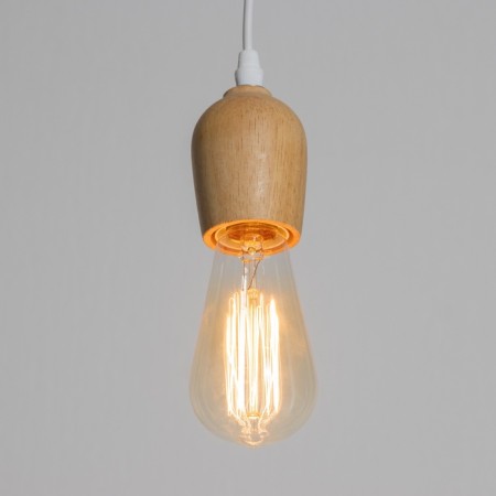 Suspension lamp "Claud" drop 1x40W E27 white 5x6.5x95cm-2