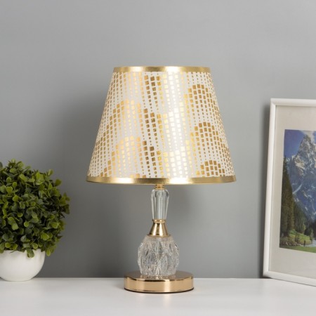 Table lamp "Atomic" 1x40W E27+LED 5W Gold 25x25x38cm