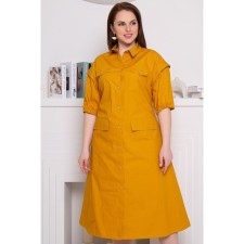 Dress shirt female Prima Linea, size 58, orange color