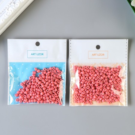Round beads 6/0 "peach" 20 g-3