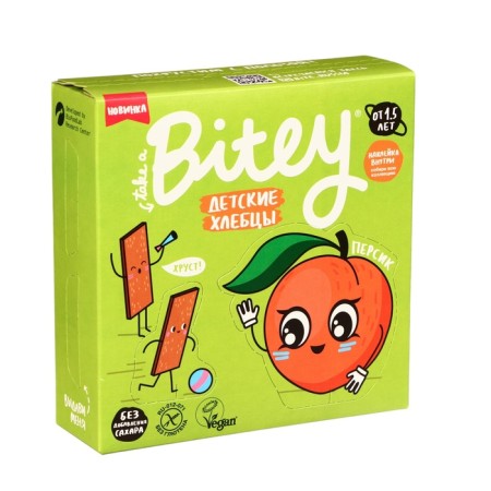 Bityy bread corn-rice peach-carrots 40g